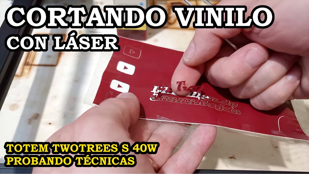 Cortando Vinilo Adhesivo. Two Trees Totem S 40W. Probando Técnicas. Creando Stickers. 336