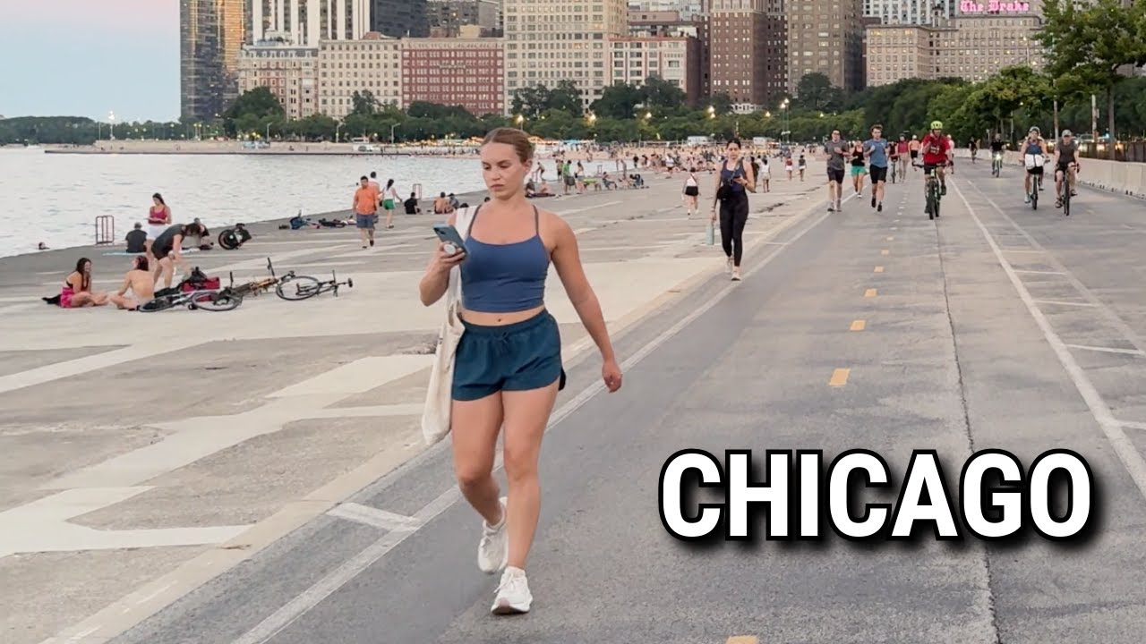 Chicago 🇺🇸 Summer Evening Walk 🔥 Hot Monday Walking Tour | July 28, 2025 | 4K 60fps Video