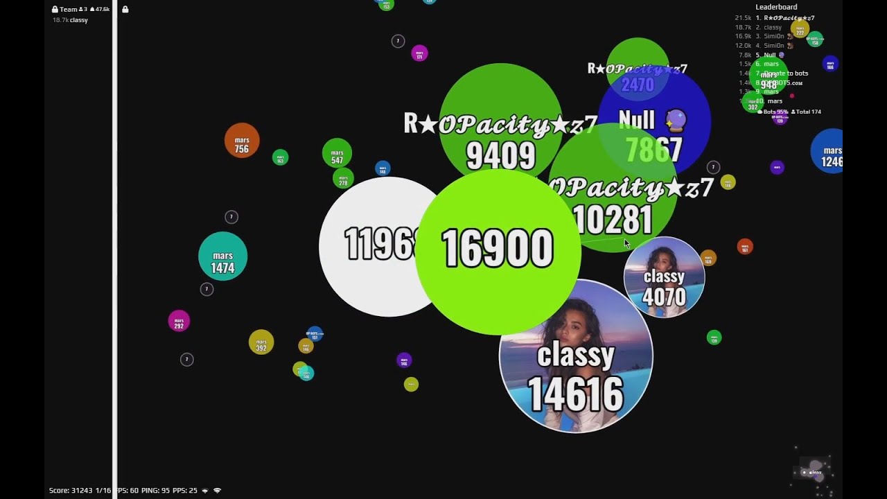 Agar.io | Motherships & Highlights Vs Randoms  | OP.BOTS-COM