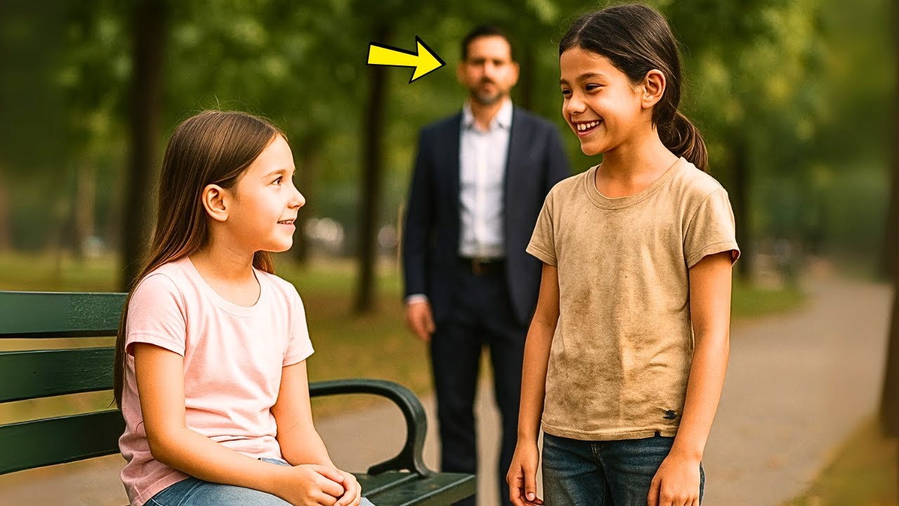 MILIONÁRIO VIÚVO LEVA SUA FILHA MUDA AO PARQUINHO… ATÉ UMA MENINA DE RUA FAZER UM MILAGRE!