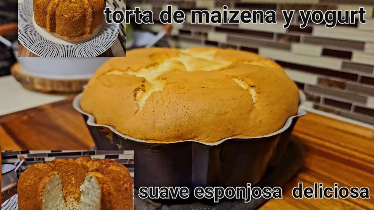 😍te encantara su suavidad  Torta de maizena & yogurt  gluten free✅️