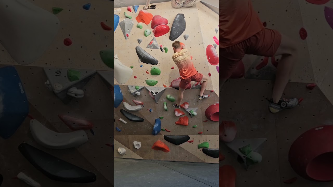 Climbing Progress: Learning the Toe Hook #climbing #bouldering #toehook #climbingtechnique