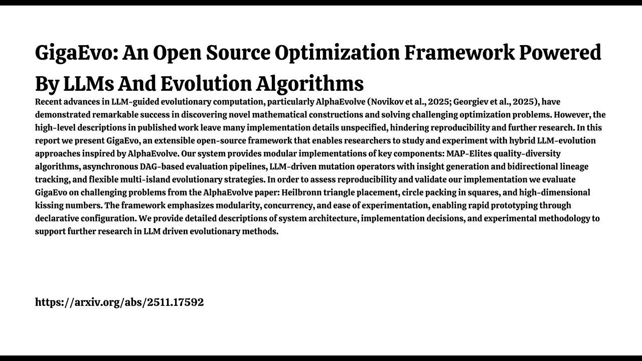 GigaEvo: An Open Source Optimization Framework Powered By LLMs And Evolution Algorithms