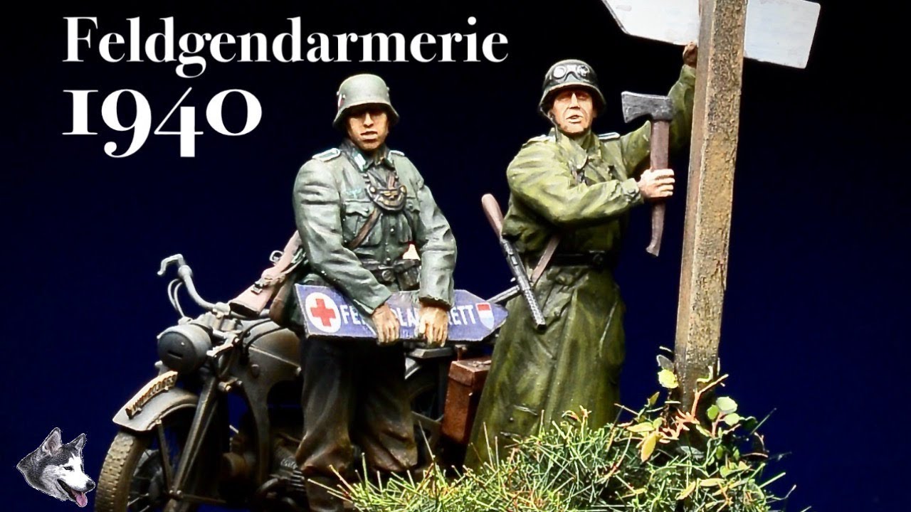 Building a 1/35 scale WW2 German Feldgendarmerie Vignette