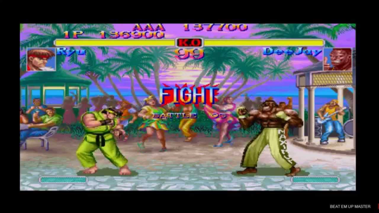 Super Street Fighter 2 Turbo Ryu PS1 Gameplay