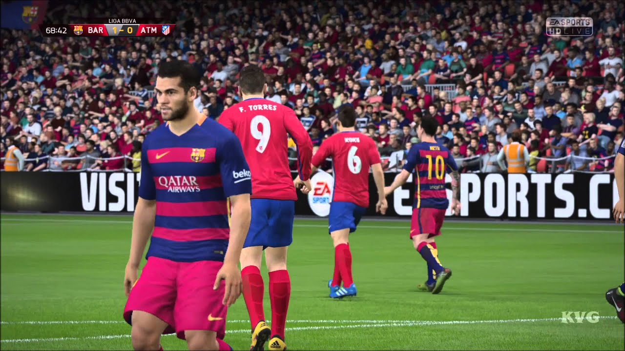 FIFA 16 - UEFA Champions League - FC Barcelona vs Atlético Madrid | Gameplay (HD) [1080p60FPS]