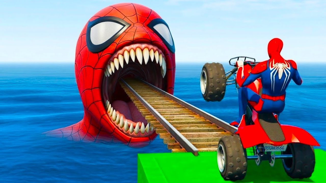 الرجل العنكبوت انقاذ باتمان Spider-Man Rescue batman vs iron man vs venom funny Game GTA 5 superhero