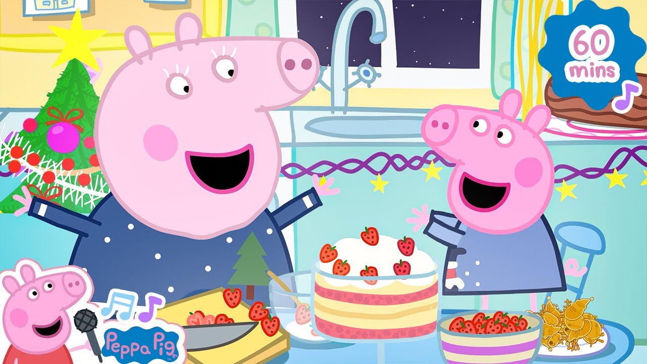 Peppa Pig's Christmas Feast! Finger Family 🎵🐷 Peppa Pig Christmas Songs 🐷🎄🎅🏻 Cartoon Nursery Rhymes