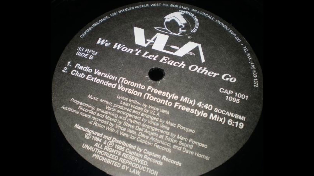 VLA - Won't let each other go [club extended version][Toronto freestyle mix]