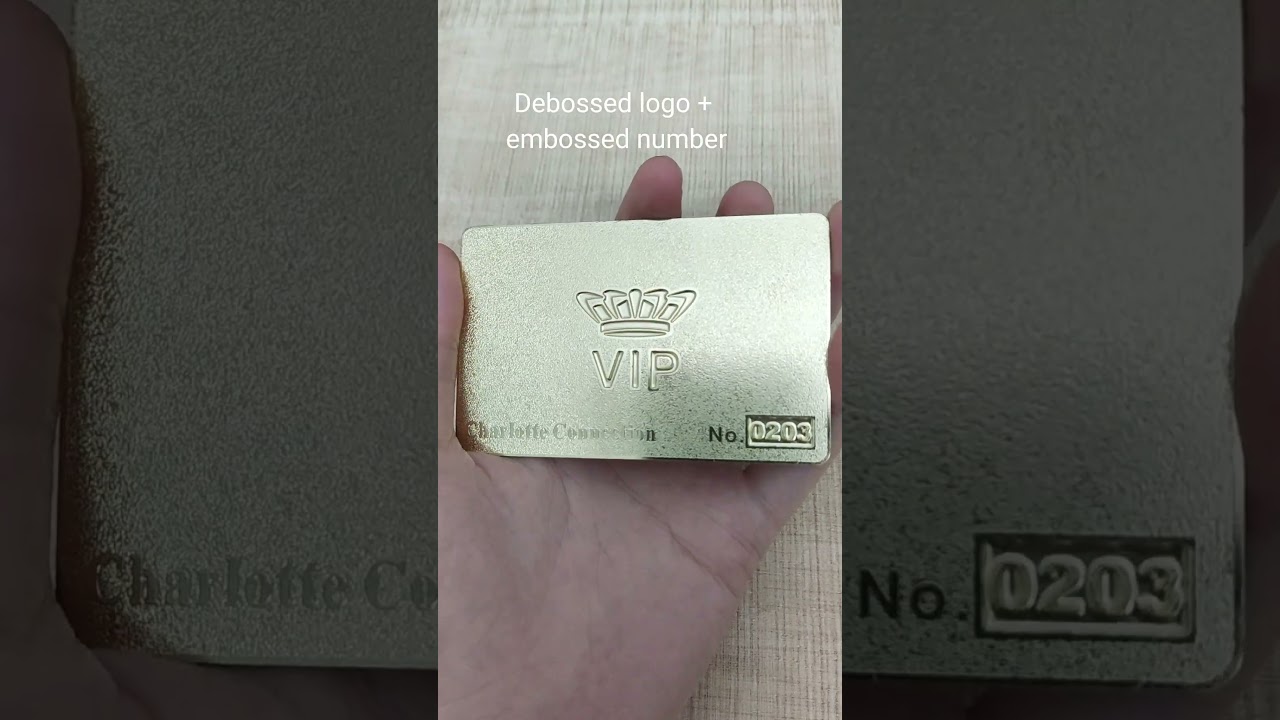 Luxury gold metal VIP card