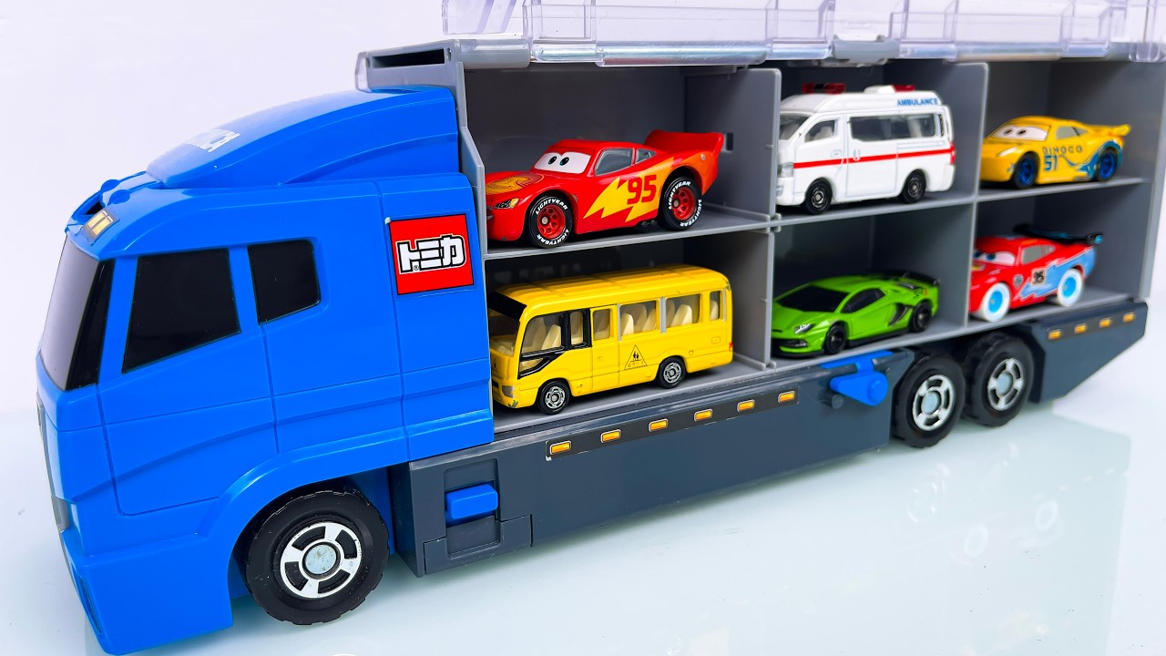 トミカ☆世界の高級な車のミニカーを開封してコンボイへ収納！ホンダ スプランキもある☆Tomica 