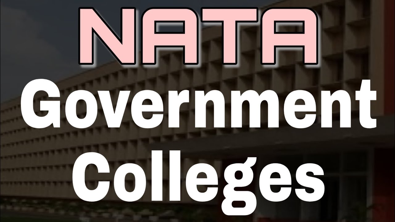 Government Engineering Colleges accepting NATA || Architectural BaBaji
