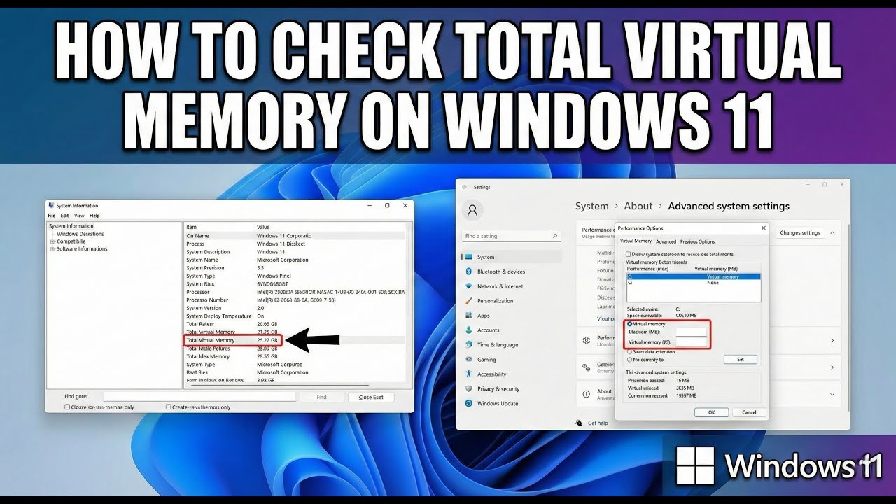 How to Check Total Virtual Memory on Windows 11 | Windows Tech Tips