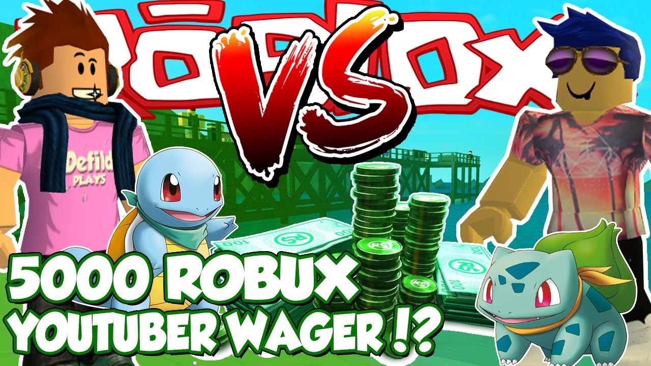 5000 ROBUX YOUTUBER WAGER IN POKEMON BRICK BRONZE!? / Defildplays