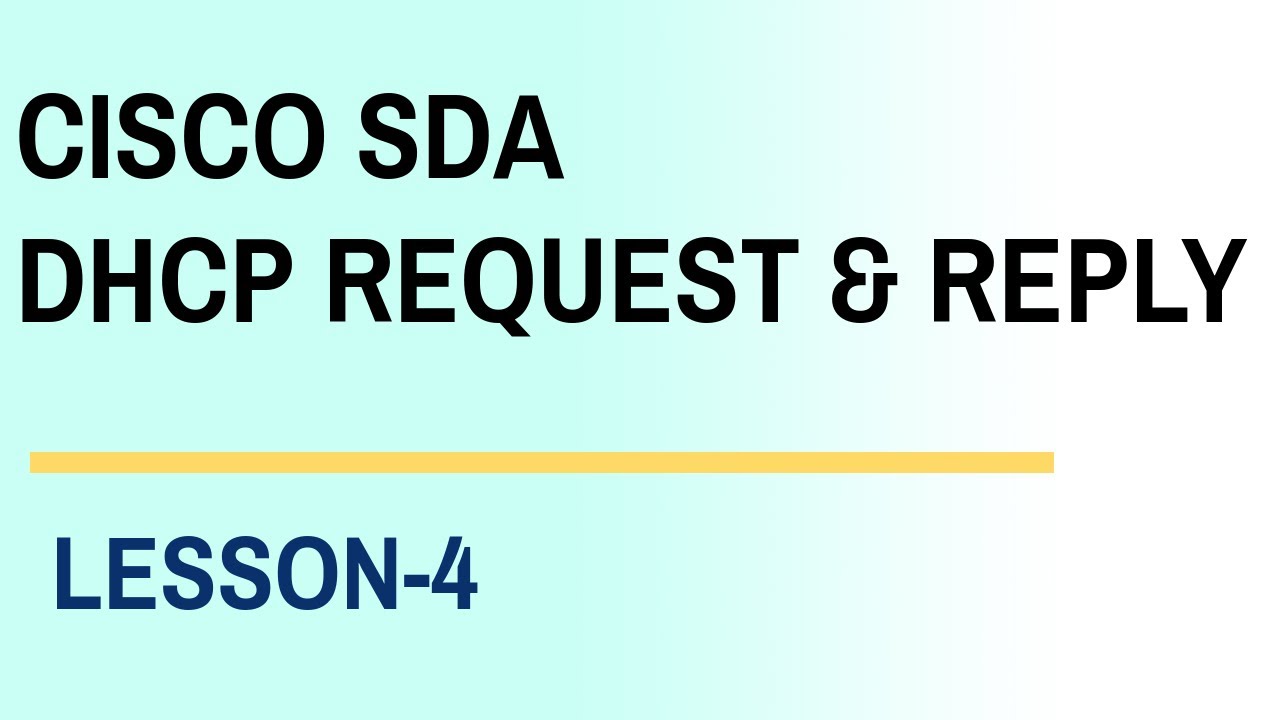 CISCO SDA Fabric  DHCP Request and Reply