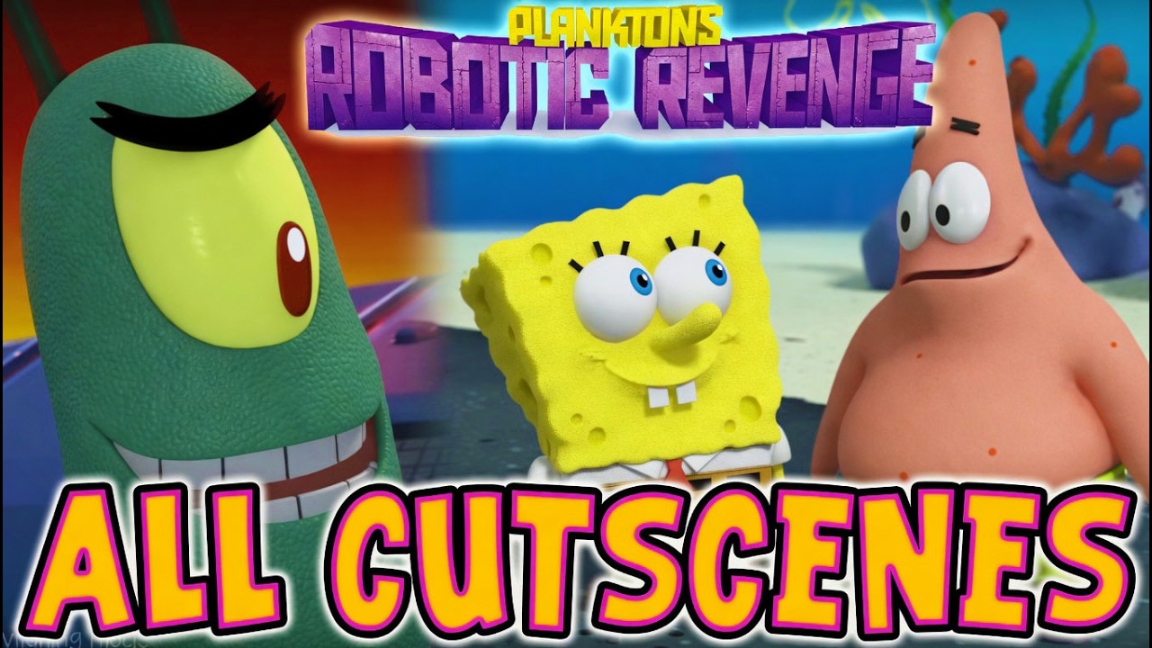 SpongeBob SquarePants: Plankton's Robotic Revenge All Cutscenes | Full Game Movie (Wii, PS3, X360)