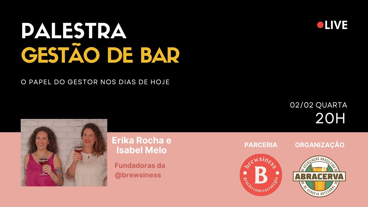 Palestra Abracerva convida: Gestão de bar e o papel do gestor com Brewsiness Consultoria
