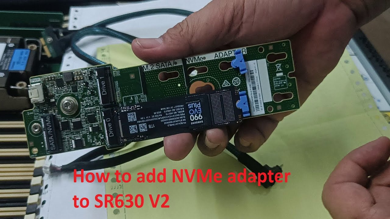 Как добавить адаптер NVMe к серверу Lenovo SR630 V2
