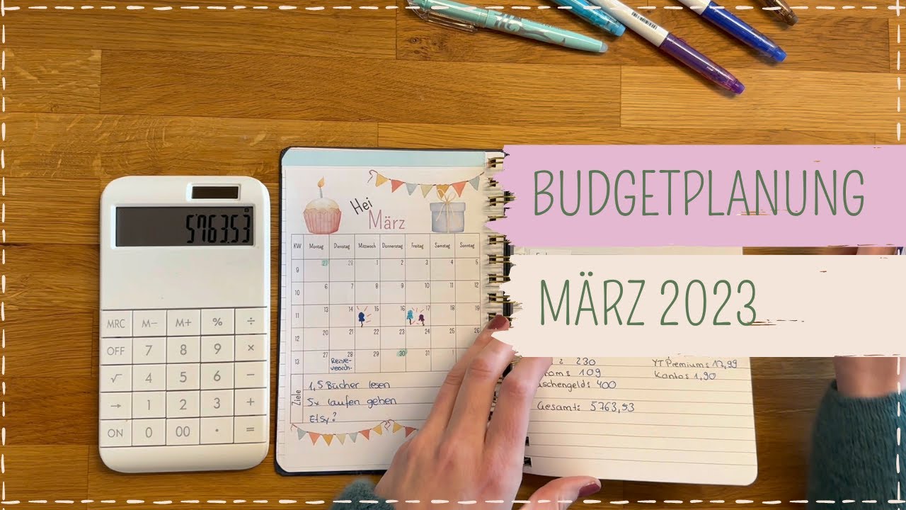 Monatsbudget M&auml;rz 2023 | 600 Euro weniger Einnahmen | Familienbudget f&uuml;r Anf&auml;nger