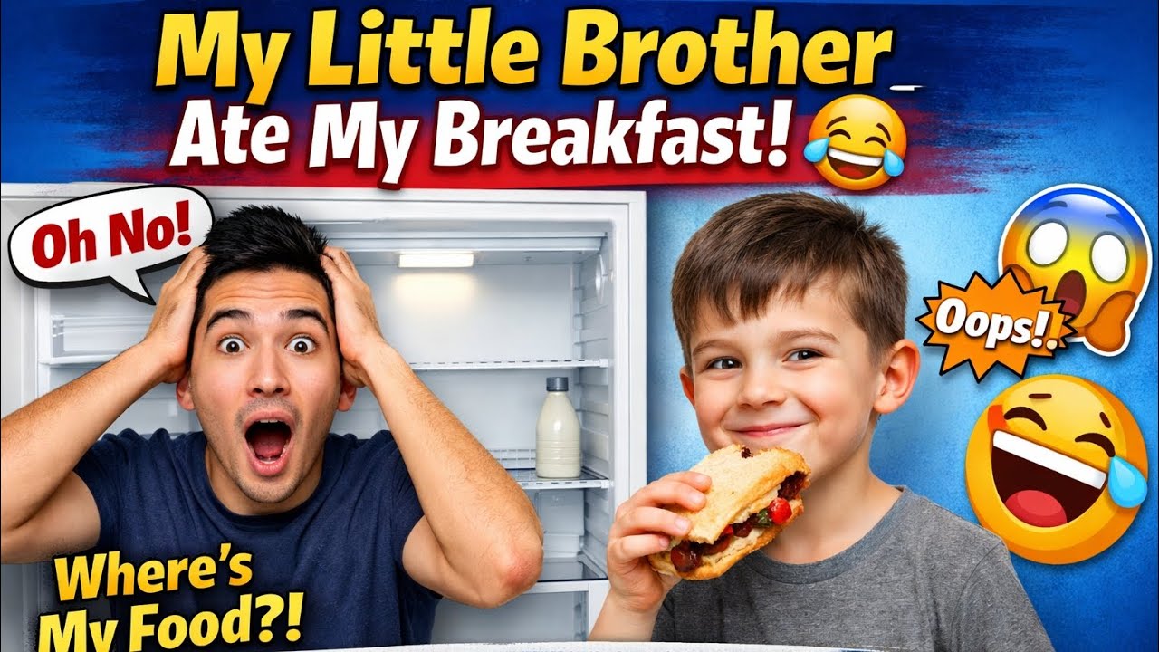My Little Brother Ate My Breakfast! 😂  || #FunnyStory #EnglishForBeginners #BeginnerEnglishDaily |