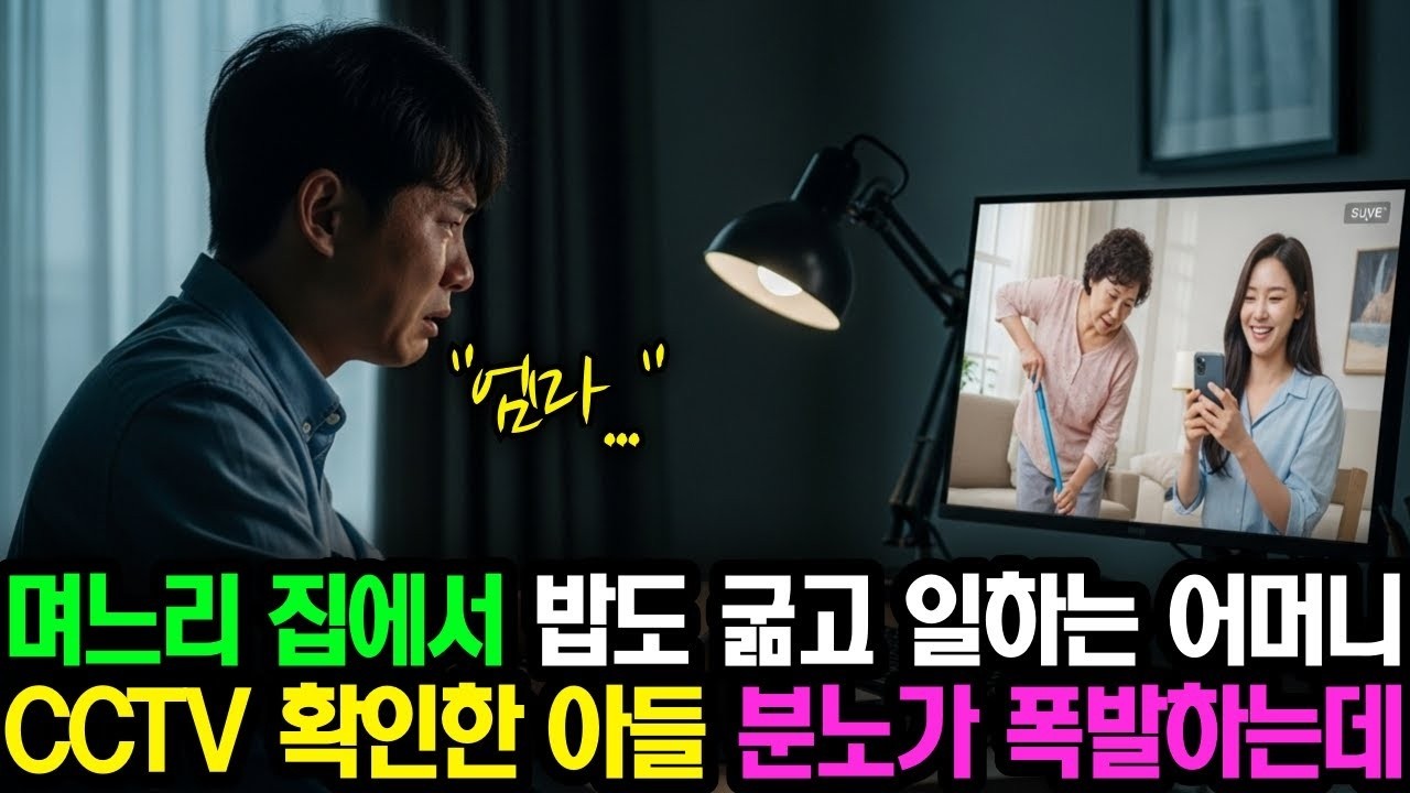 며느리 집에서 밥도 굶고 설거지하던 시어머니, 아들이 CCTV 확인하고 분노가 폭발하는데