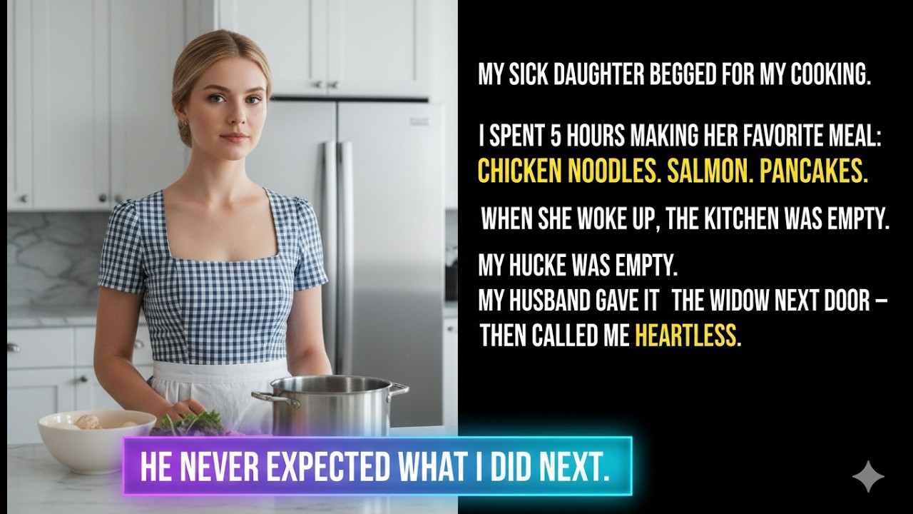 12. MY SICK DAUGHTER BEGGED FOR MY COOKING —MY HUSBAND GAVE IT TO THE WIDOW.