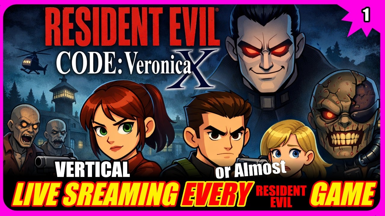 🔴 🔴   Road To Requiem | Resident evil Code  Veronica X | VERTICAL Livestream | Part 1