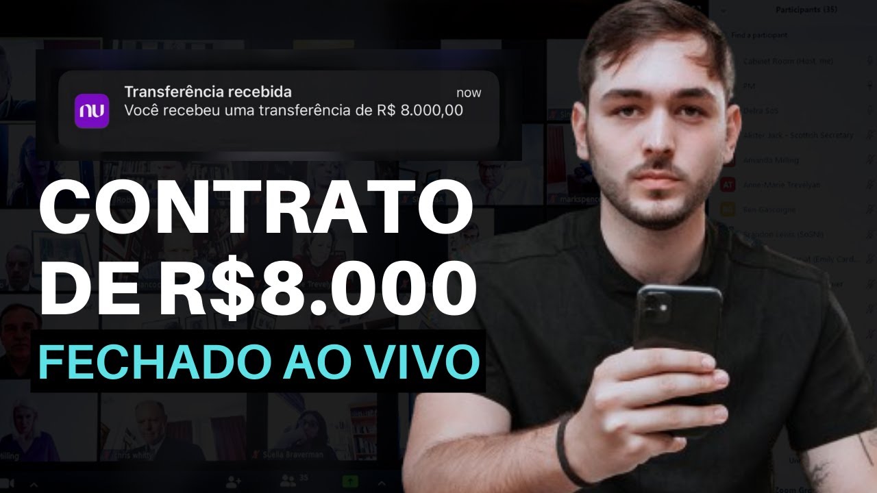 Reunião fechando contrado de tráfego por R$8.000 ao vivo - Tráfego e Prospeccão de clientes