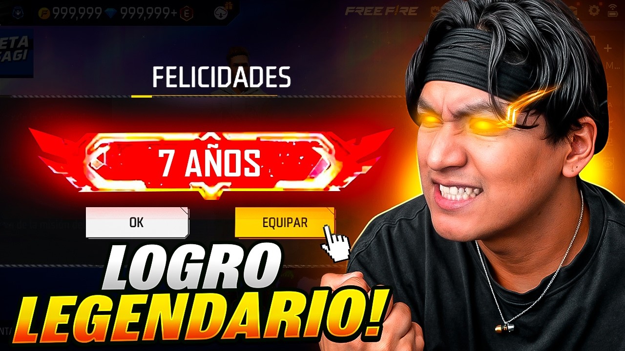 ¡COMPLETÉ EL LOGRO QUE SOLO EL 0.01% DE LOS JUGADORES CONSIGUEN! | 7 AÑOS LEYENDA en FREE FIRE