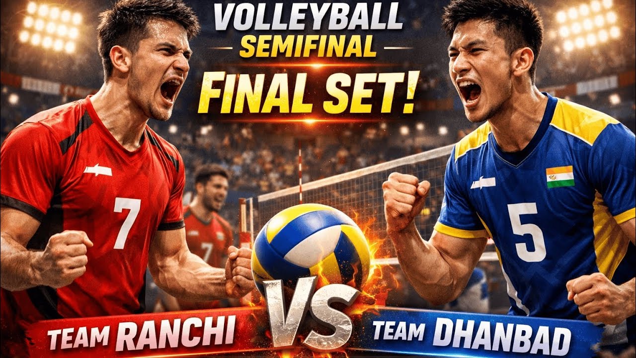 Who Reached the Final? 😮 | Ranchi vs Dhanbad | Final Set | JHARKHAND VOLLEYBALL 