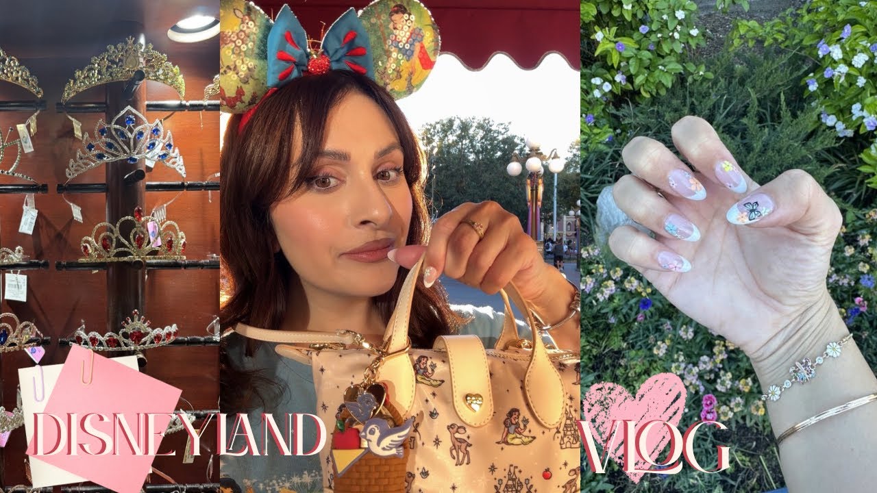Disneyland Resort vlog🐭🩷✨ Princess park day + Stoney Clover love + new bday nails 