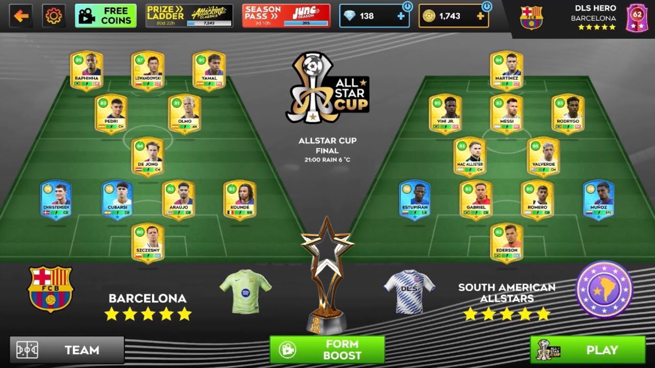 DLS 25 | FC BARCELONA VS SOUTH AFRICAN ALLSTARS VS LIVERPOOL | ALLSTAR CUP FINAL🏆🔥