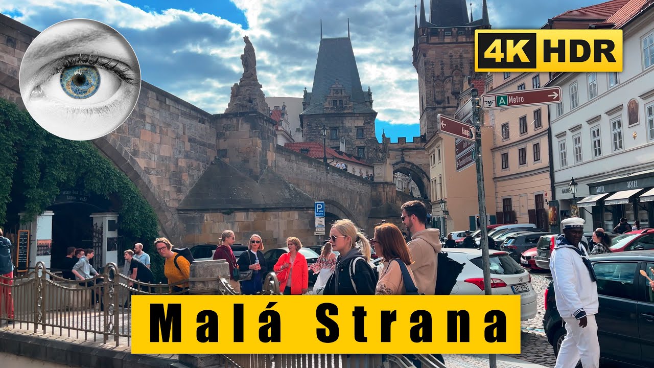 4k video Czech Republic Prague walking tour: Malá Strana, Kampa island, Vltava river 🇨🇿 HDR ASMR
