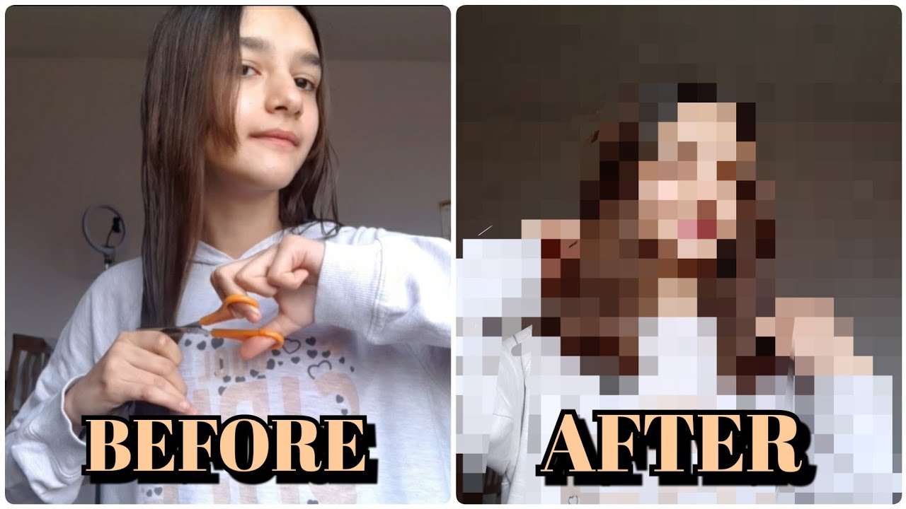 GİZLİCE SAÇLARIMI KESİYORUM | EVDE SAÇ KESİMİ