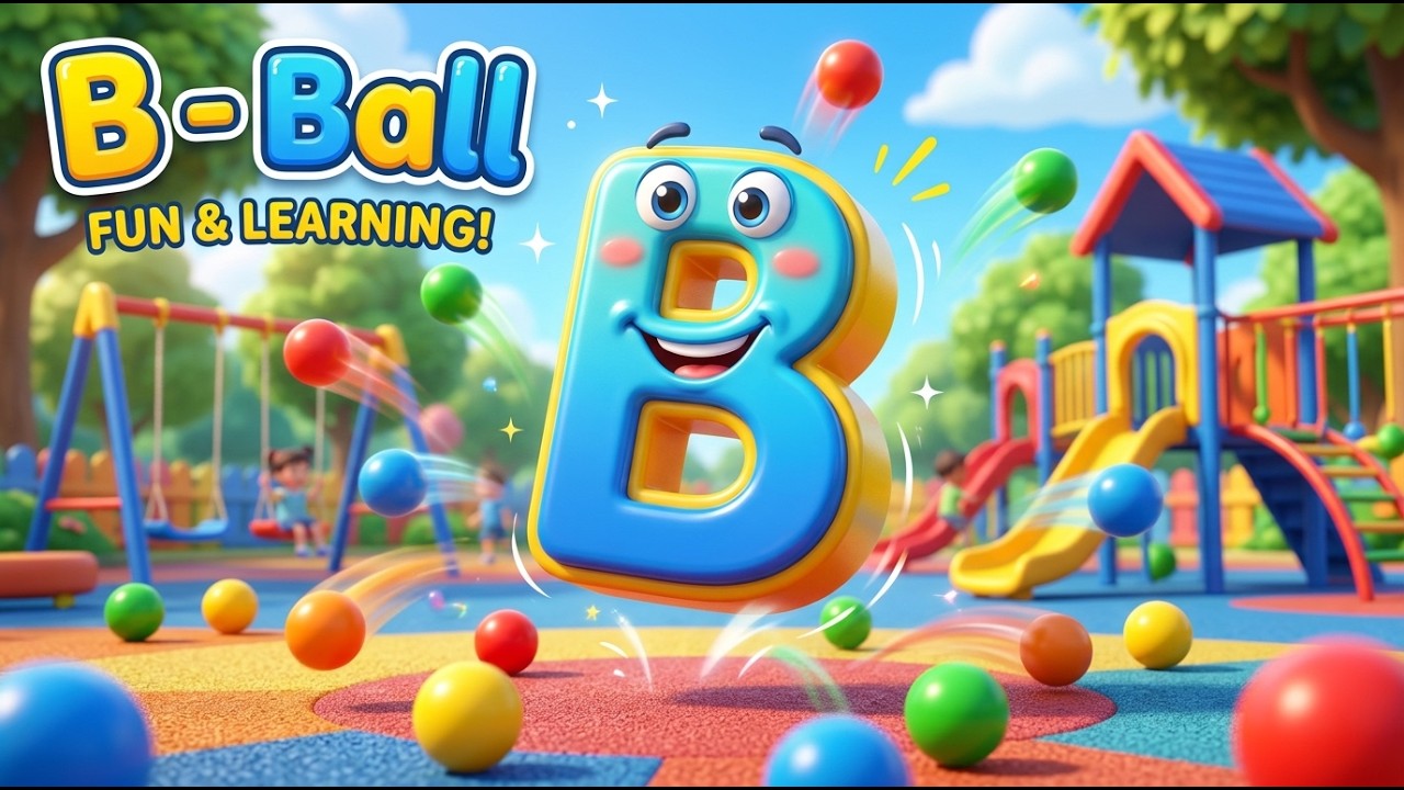 B is for Ball ⚽ | Learn Letter B | ABC Song for Kids | Fun Toddler Learning Video