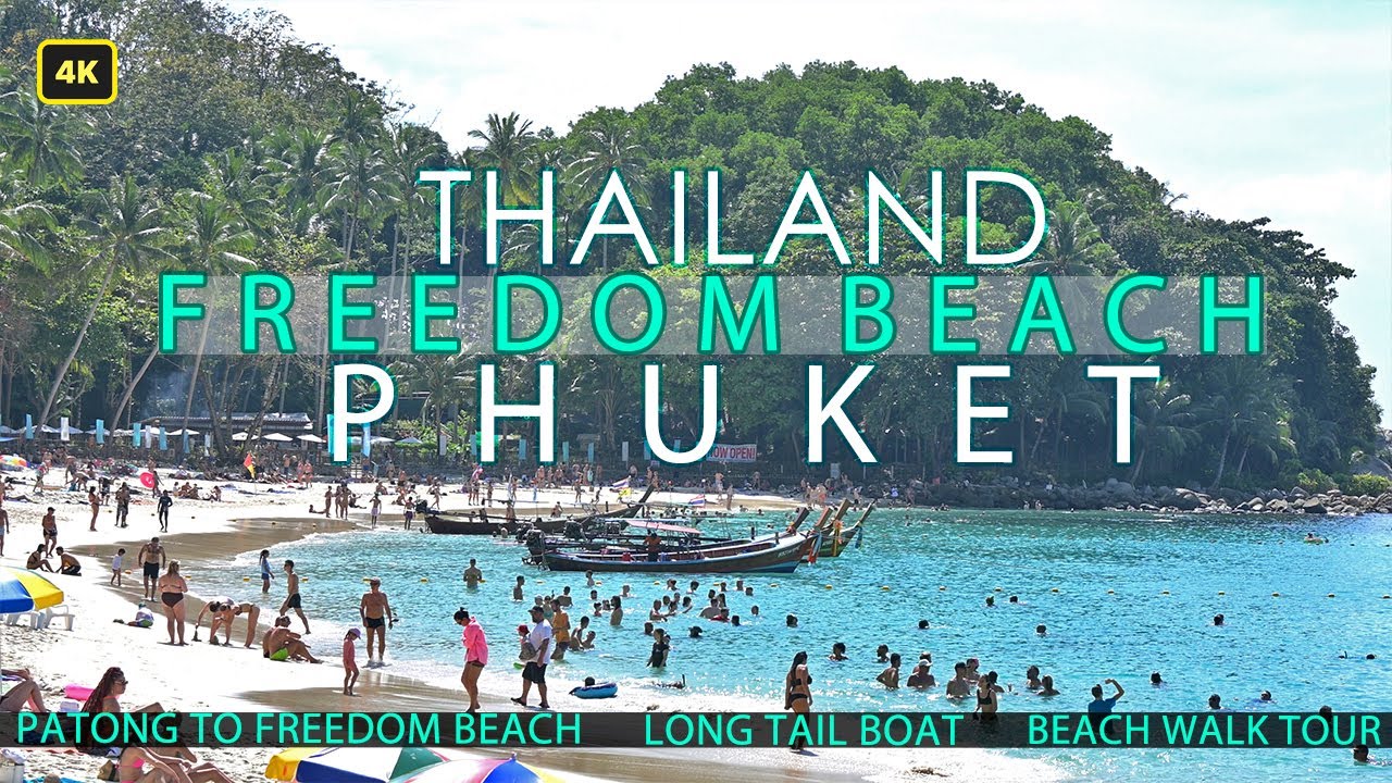 [4k]Thailand phuket freedom beach | Hidden gem of phuket thailand | patong to freedom beach by boat