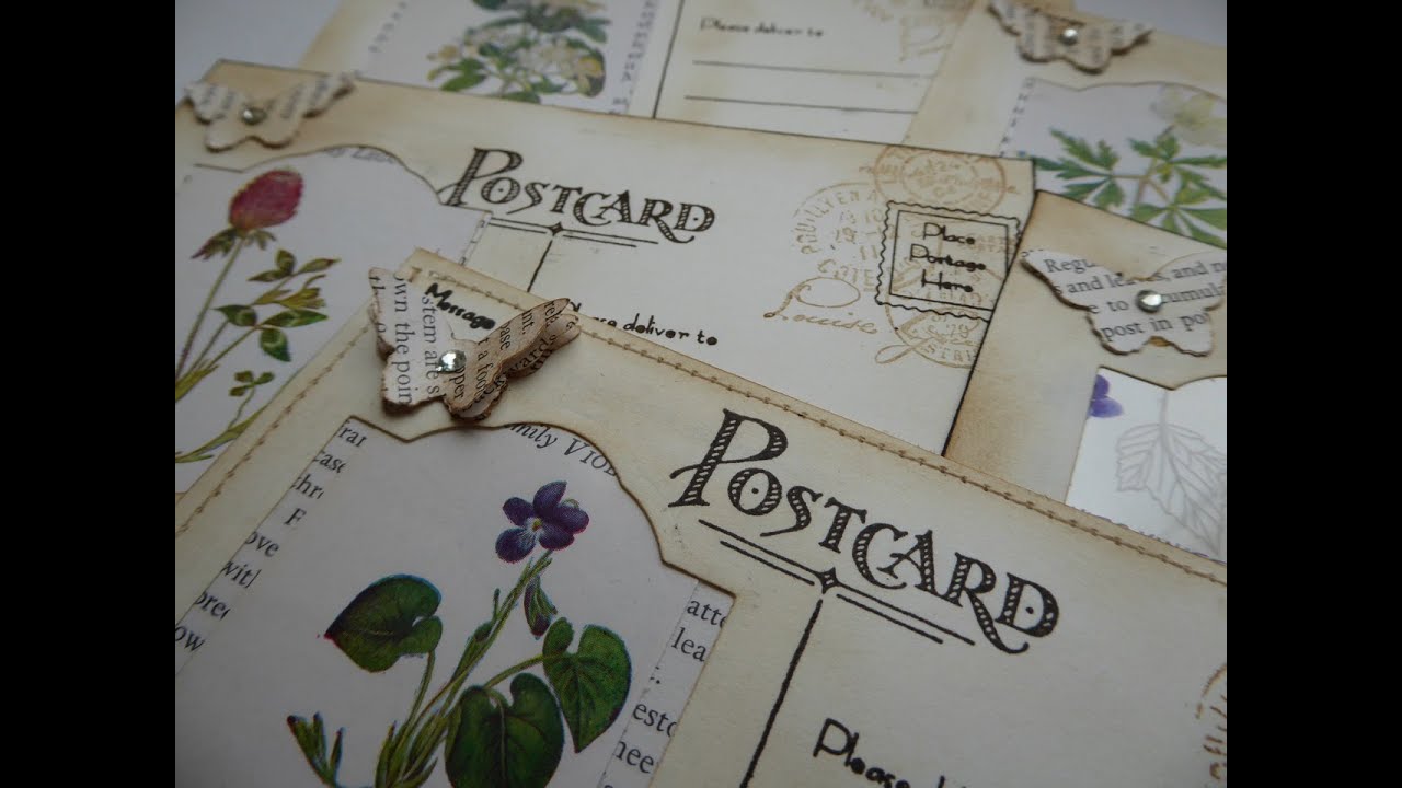 Create with me...Window Postcards for Junk Journals