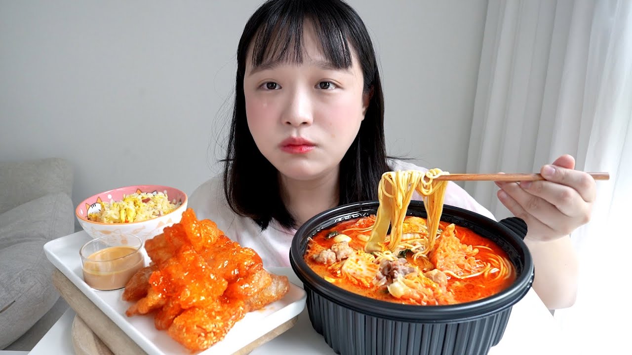 눈물의 마지막 마라탕 먹방❤‍🔥🥲 이 영상을 끝으로 저는 이제 아가 낳고 돌아올게요 (ft. 꿔바로우,볶음밥) ASMR MUKBANG | malatang :D