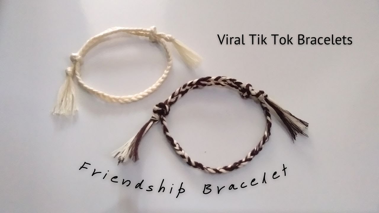 DIY EASY\\ viral Tik Tok friendship bracelet\\ gelang dari benang jahit