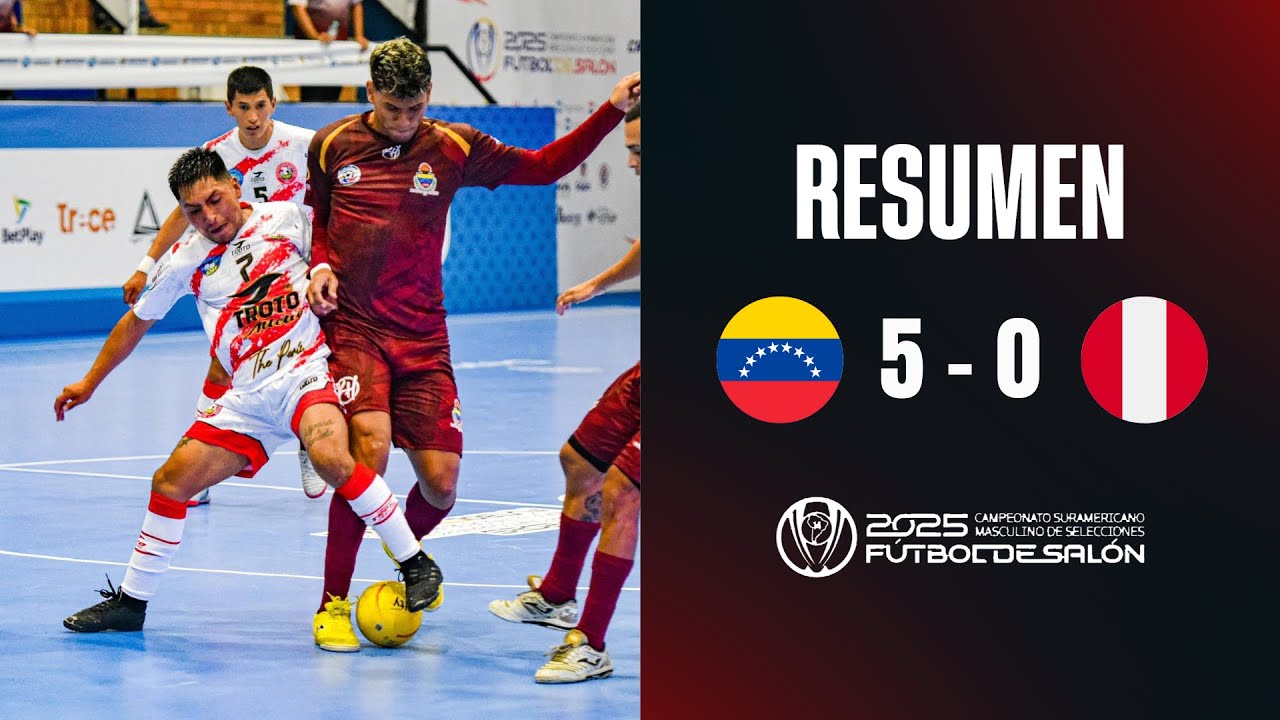 Resumen del partido: VENEZUELA VS PERU (Sudamericano masculino futbol de salón)