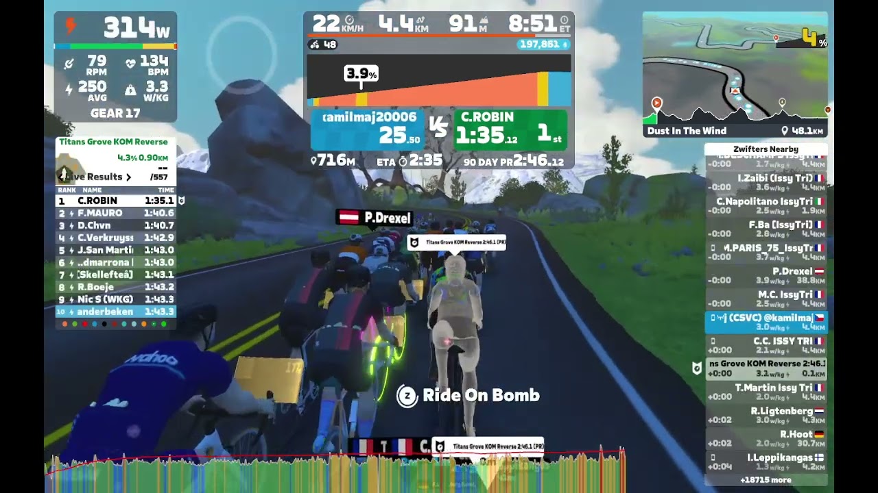 Zwift - Dust In The Wind in Watopia