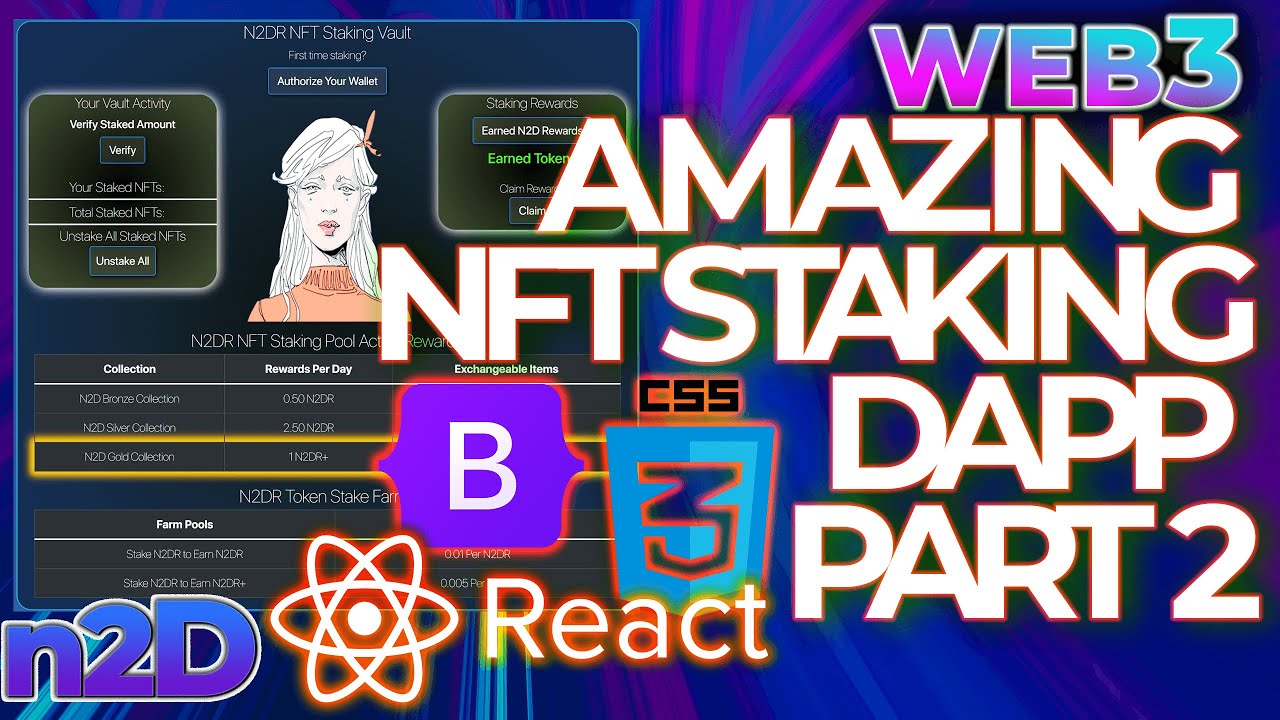🔴 Build An Amazing NFT Staking & Minting Web3 dApp: Part2  Front end Design CSS - Bootstrap 🤩