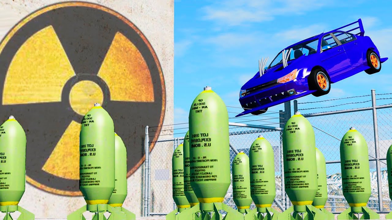 EXPERIMENT - Cars vs Nuclear Bombs #14 - BeamNG.Drive | CrashTherapy