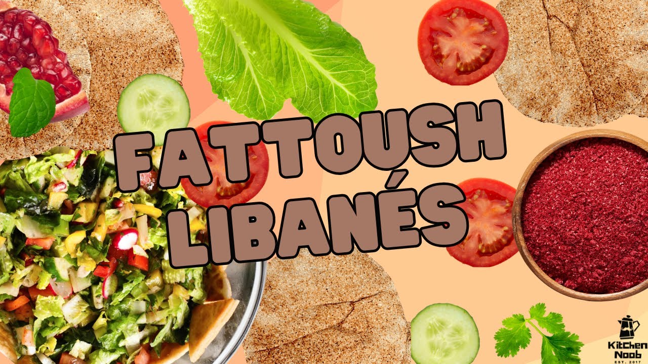 Fattoush en bowl de pan pita | Ensalada árabe con un toque crujiente 🥗