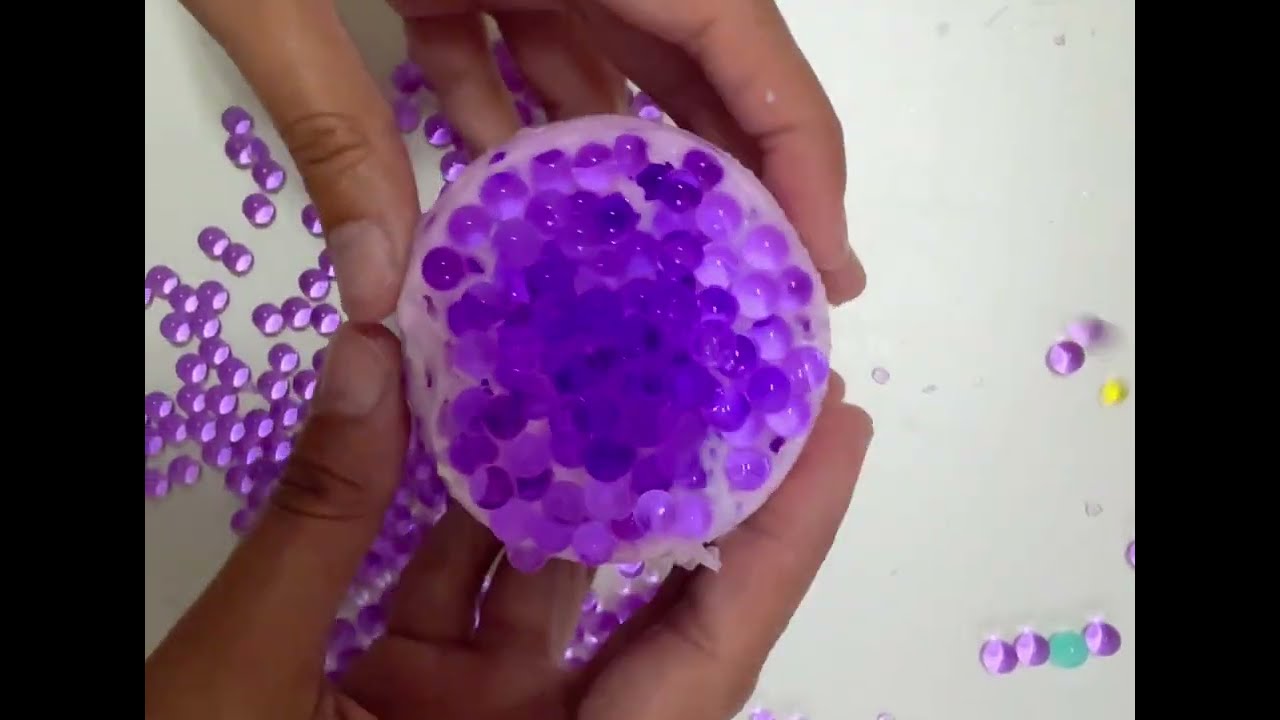 Satisfying Purple Jelly Bead Slime ASMR | Soft & Stretchy DIY Slime Sounds #asmr #satisfyingvideo 
