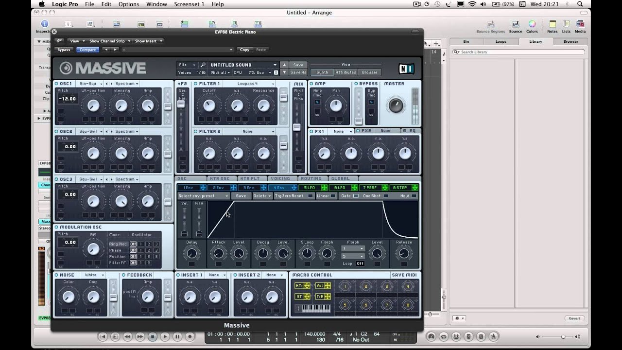 Native Instruments Massive - Sub Bass Tutorial