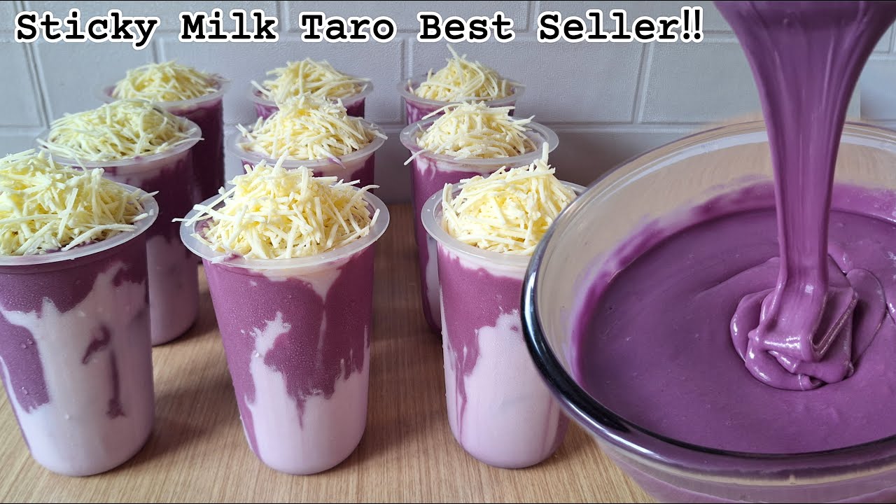 SIAP GELAR LAPAK, JEMPUT OMSET RATUSAN TIAP HARI ‼️ RESEP STICKY MILK TARO