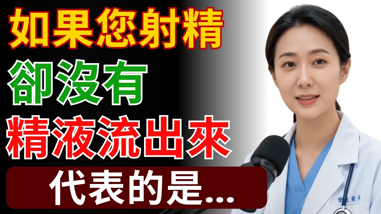 年長男性射精後沒有精液？黃婉真醫師告訴您這代表什麼...
