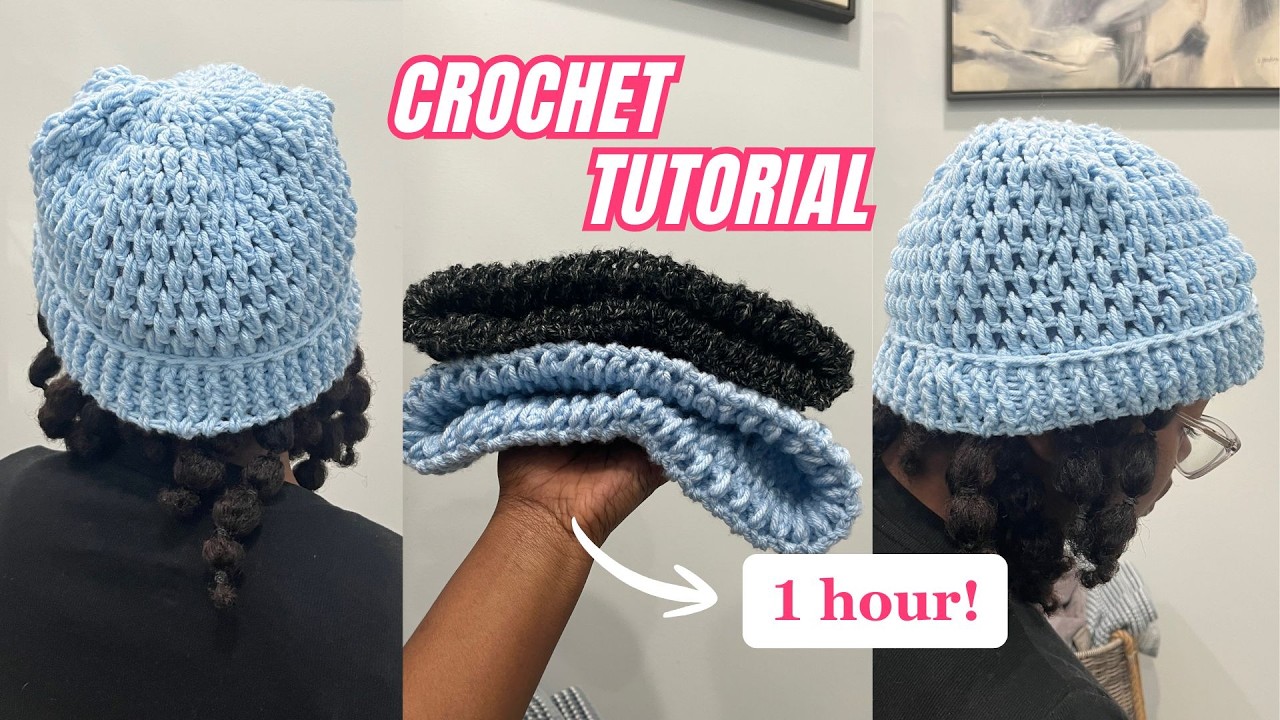 Easy Beginner-Friendly Crochet Beanie Tutorial | 1 Hour Crochet | Crochet Hat Pattern
