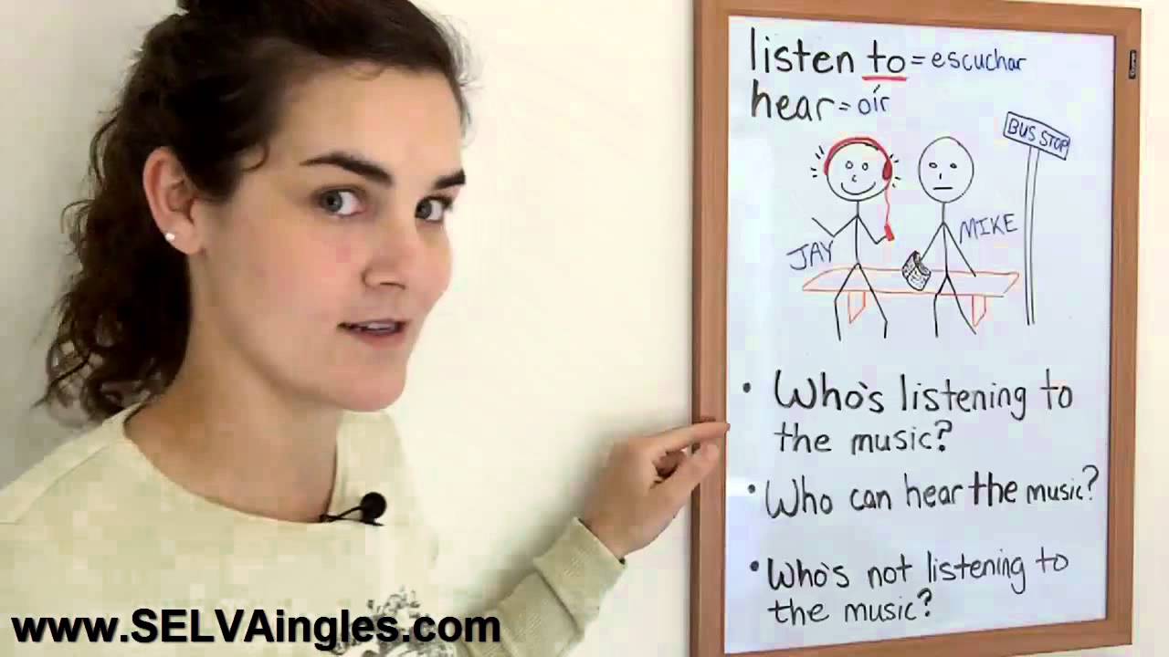 La Diferencia Entre LISTEN y HEAR en Inglés - Palabras Confusas